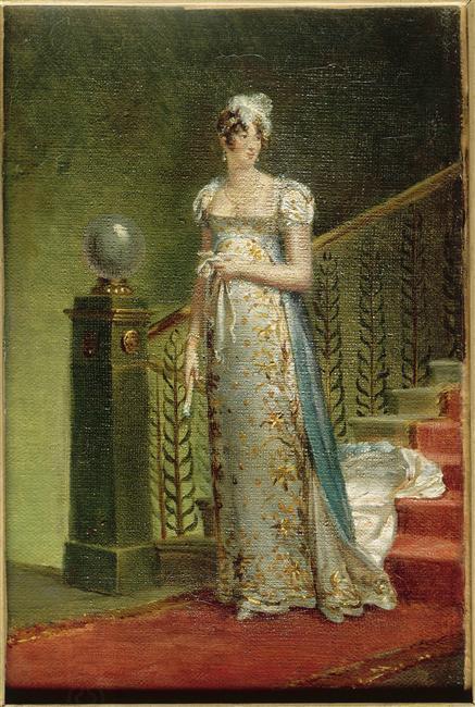 Francois Gerard Portrait of Caroline Murat descending the staircase of Elysee Palace oil painting picture